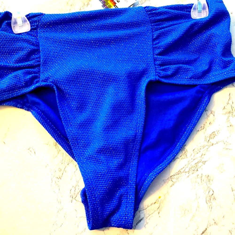 Textured Ruched Swim Bottoms for Women from Time and Tru